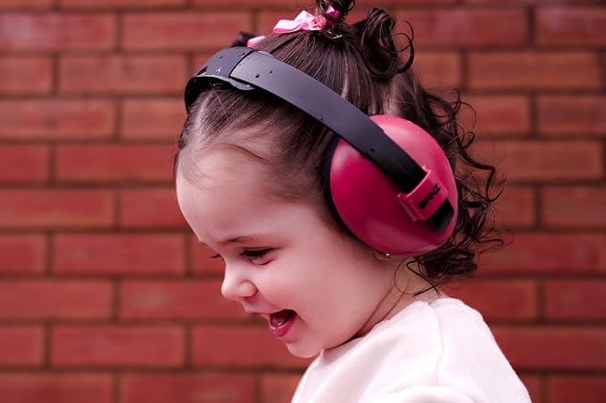BANZ Baby Earmuffs – Noise Cancelling Headphones for Infant & Toddler Hearing Protection, Baby Ear Muffs Noise Protection, ANSI Certified, Ages 0–2 Years, Adjustable - Maroon