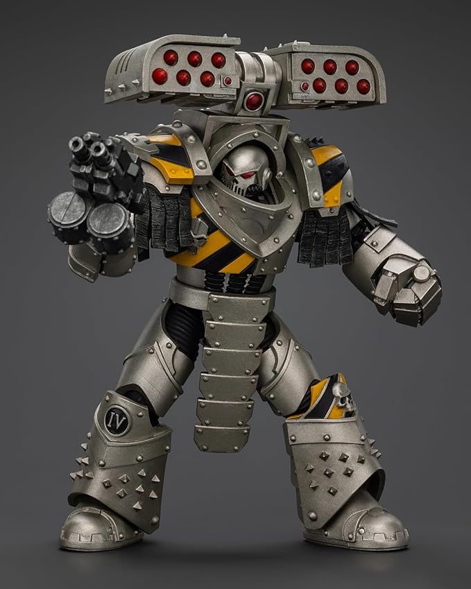 JoyToy 40K Genuine License 1:18 Action Figure, lron Warriors Tyrant Siege Terminator with Rocket Launcher, 5.35 in Collectible Action Figures