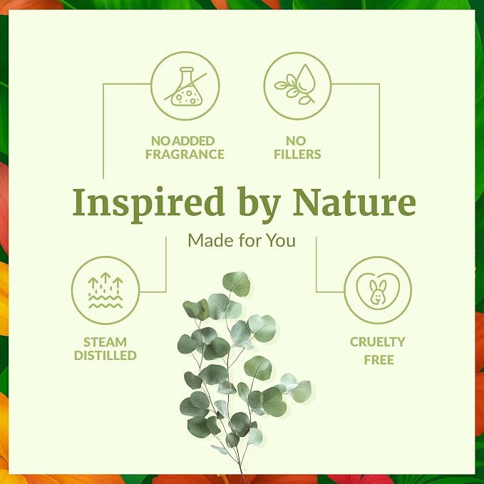 SVA Organic Eucalyptus Essential Oil with Dropper, 4 Fl Oz (118 mL) | Organic Eucalyptus Oil for Diffuser, Humidifier, Spa, Sauna, Hair, Skin, Massage, Soap Making, Candle Making & DIY Projects