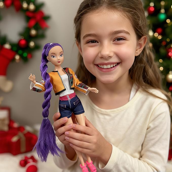 2026 New Singer Fashion Dolls,11.5'' Girl Group Fashion Doll for Kids,Articulated Fashion Doll Set,Great Gift Idea for Girls Fans (C-Blue Hair)