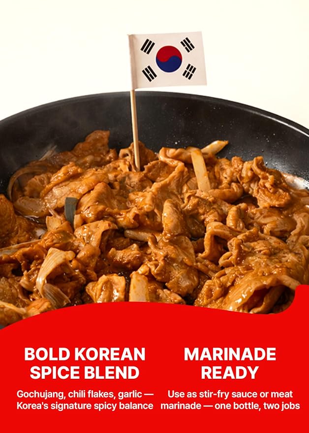 TBK THEBORN Gochujang Sauce, Korean Spicy Stir-Fry Cooking Sauce 3.1kg | Versatile gochujang cooking sauce with a bold spicy finish for stir-fries, noodles, rice bowls, meat and vegetables