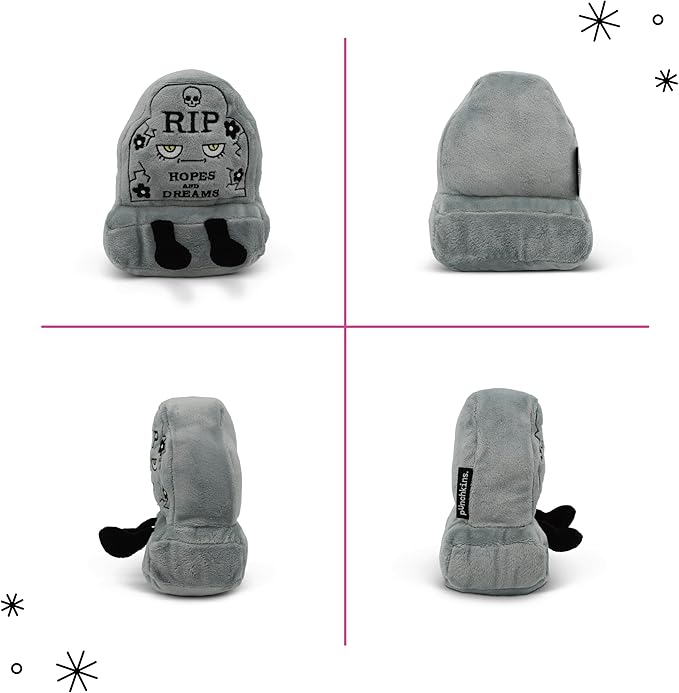 Rest in Plush Collectible – Spooky Cute Stuffed Toy, Soft Halloween Plushie for Collectors, Trick or Treat Gift, Fall Holiday Decoration - RIP Hopes & Dreams