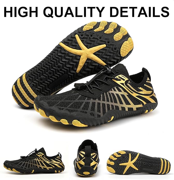 ELETON Barefoot Shoes Women Men Footwear, Wide Toe Box Hiking Zero Drop Non-Slip Quick-Dry River Boat Pool Beach Water Shoes, Lightweight Swimming Running Walking Sneakers Unisex