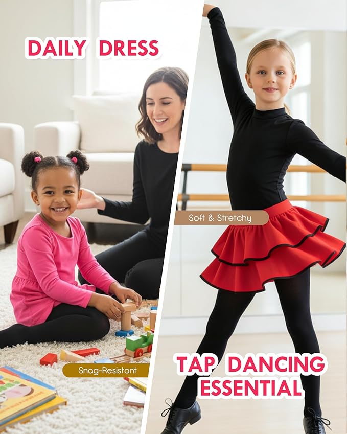 CHUNG Girls Footed Tights Light Weight Stretchy 60D Multi Candy Color Stage Play Costumes 2-12Y