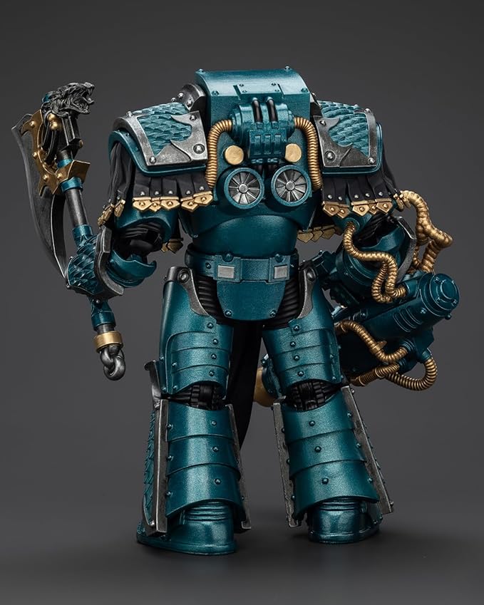 JoyToy 40K Genuine License 1:18 Action Figure, Alpha Legion Lernaean Terminator with Conversion Beam Cannon, 4.96 inch Collectible Action Figures Sets