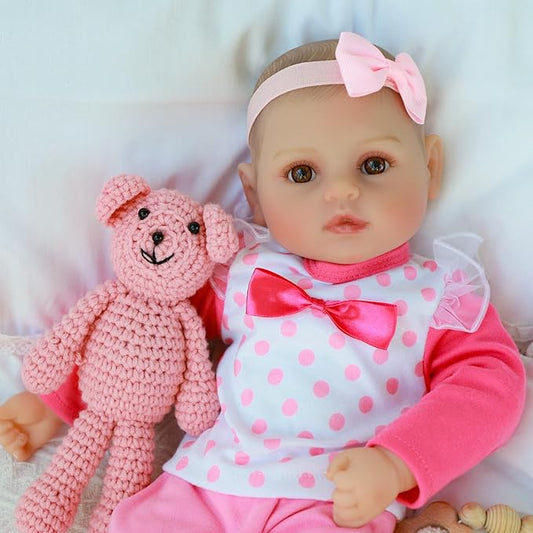 WOOROY Baby Dolls, 18-Inch Adorably Realistic Soft Body Baby Doll, Real Life Dolls with Accessory-Rich Set,Gifts for Aged 3+, Pretend Play, Cuddling, and Collection