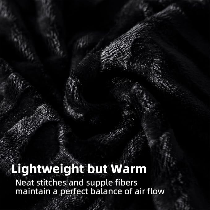 Whale Flotilla Flannel Fleece Fall Bed Blanket Queen Size, Black | Lightweight Breathable Soft Bedspread, Plush Fluffy Coverlet Chevron Design Decorative Blanket for Home Life, 90x90 Inch