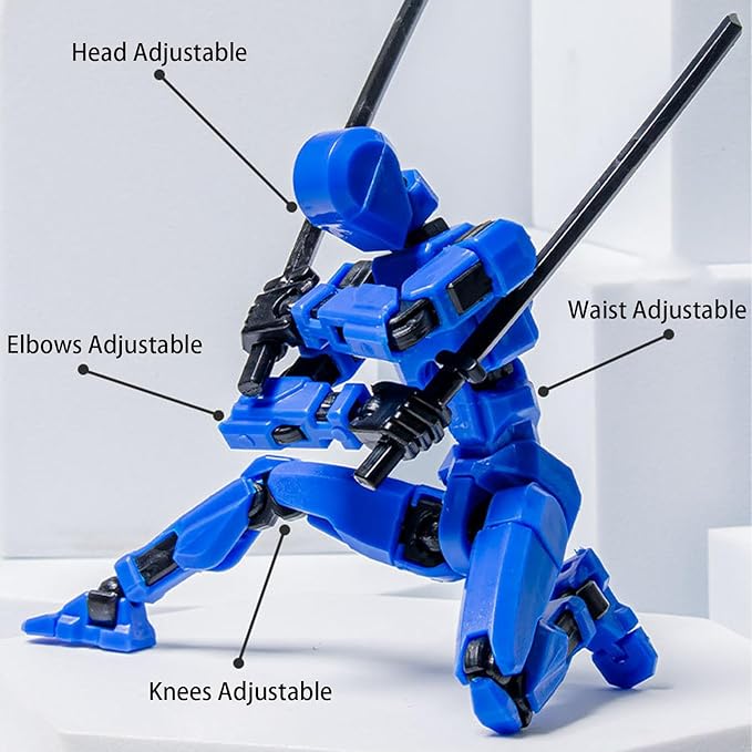 12PCS Assembly Completed T13 Action Figure 3D Printed Multi-Jointed Movable,Lucky 13 Action Figures,Multi-Articular Action Figures,Desktop Decorations,Creative Gifts (12PCS)