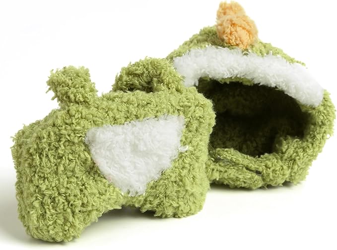 Plush Doll Clothes for Labubu - Cute Animal 17cm Doll Clothing, Premium Doll Accessories Clothes for Collectors or Display - Kawaii Cloudy Velvet Green Dinosaur Costume (No Dolls)