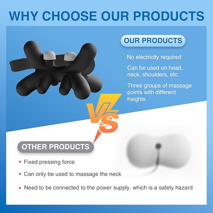 Occipital Release Tool, Release Tool for Neck for Headache Relief, Deep Nerve Release Tool with Acupressure Design Targeting Hard-to-Reach Muscles, Gift for Women & Men