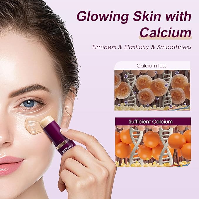 Calcium Volume Multi Balm Stick + Pink Spicule Serum + Eye Patches 60ea,Collagen Elastin Boost & Wrinkle Smoothing Eye Treatment,Skin Condition Improvement Pore Refining Serum,Gentle Skincare Routine