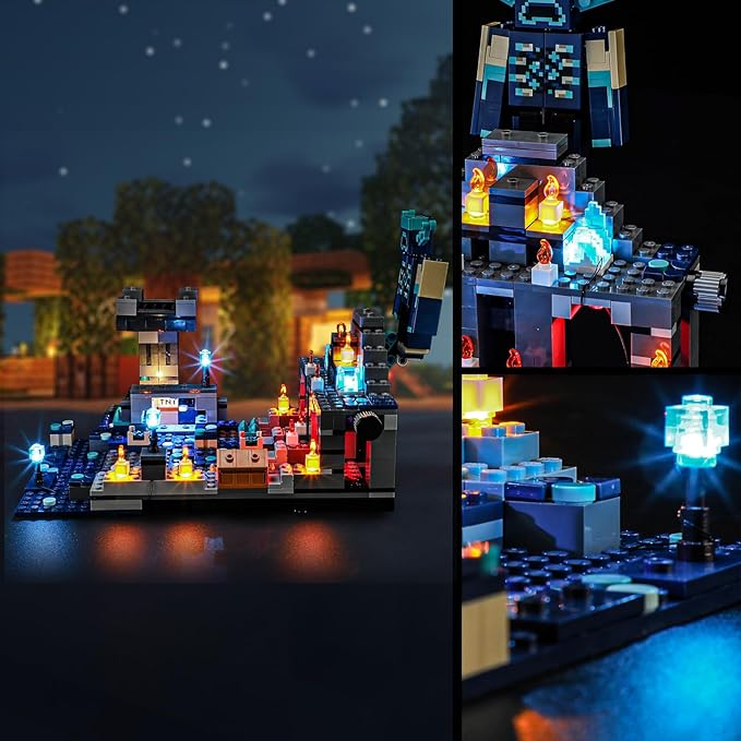 Vaodest Led Light for Lego 21246 Minecraft The Deep Dark Battle Model,Design and Configuration Compatible with Model 21246(Led Light Only, Not Building Block Kit)