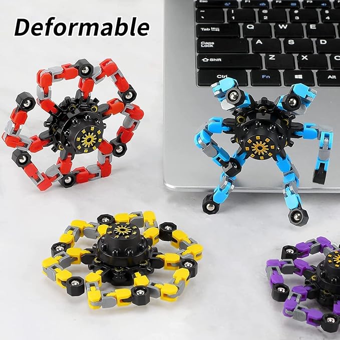 Transformable Fidget Spinners 27-Pack – Sensory Toys for Kids & Adults with ADHD, Autism, Anxiety Relief