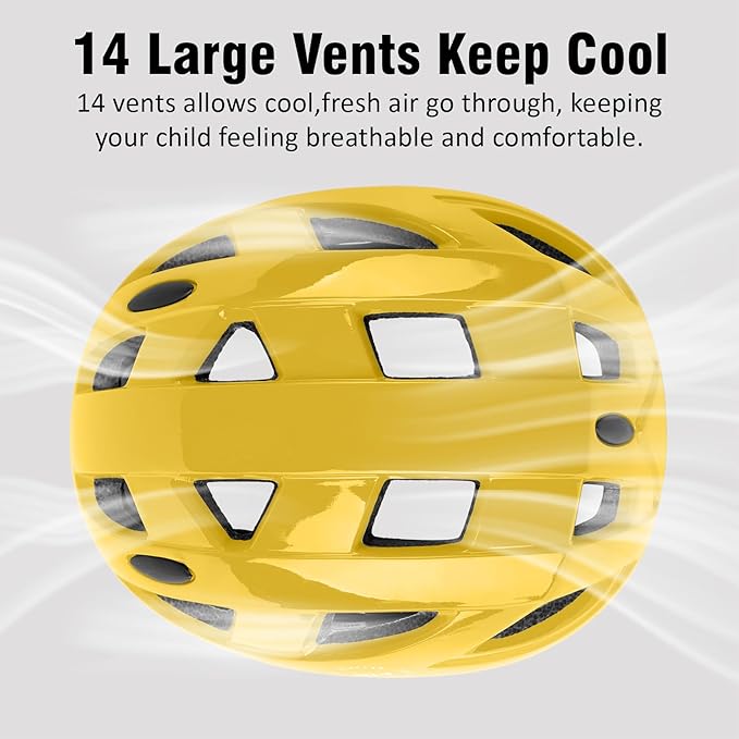 Kids Bike Helmet,2 Sizes Adjustable for Youth Child Boys & Girls Ages 3-5-8-14,Ventilation and Multi-Sport for Bicycle Skate