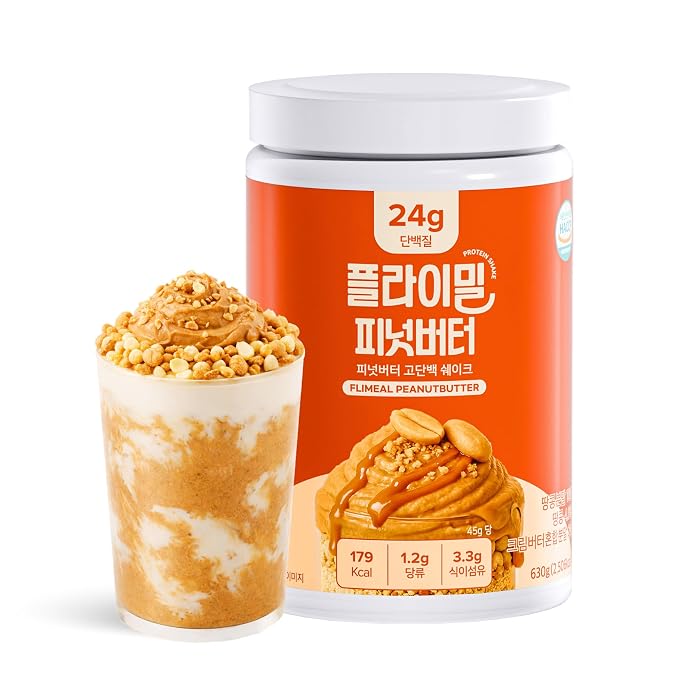 Flimeal Peanut Butter Protein Shake, With Crunchy Protein Balls, Protein Smoothie Powder - 24g Protein, Low Sugar, Keto-Friendly Meal Replacement Shake, 22.22oz, 14 Servings (1 X 22.22oz)
