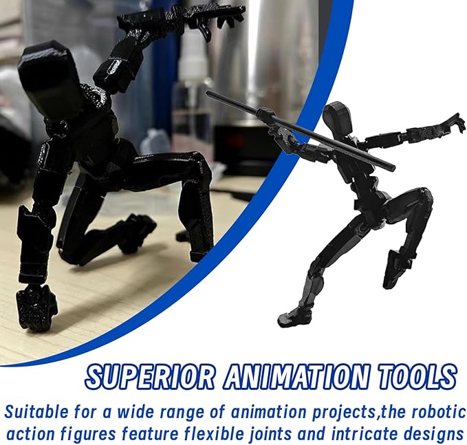 (Assembly Completed) Titan13 Action Figure, 4PCS Action Figures, Titan 13 Action Figure 3D Printed Robot Multi-Jointed Movable, Desktop Decorations for Game Lovers, Easter Basket Stuffers for Friends