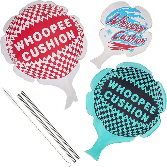 POPLAY 3 Packs Whoopee Cushions, Fart Prank for Novelty Party Favors Kids and Adults Fart Pillow Novelty Gifts