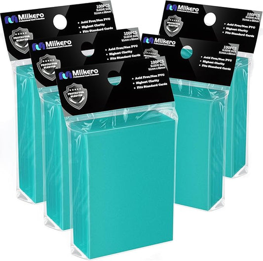 500 Count Card Sleeves, Matte Magic Card Sleeves, Smooth Shuffle & Tear Resistant, Fit for MTG, TCG, CCG (Cyan)