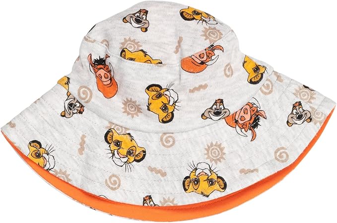 Disney Baby Romper and Reversible Bucket Sun Hat Outfit Set Newborn to Infant Sizes (Newborn - 24 Months)