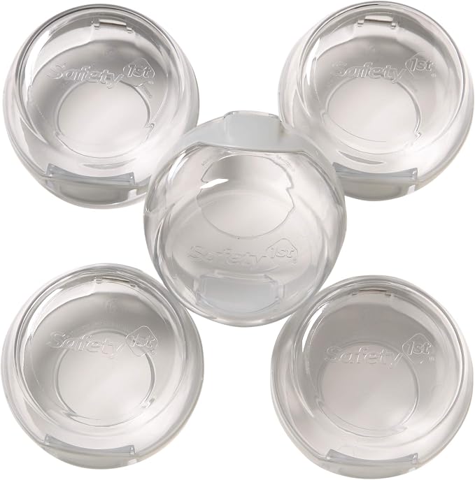Safety 1st Child Proof Stove Knob Covers, Clear View Stove Knob Safety Covers (Set of 5)