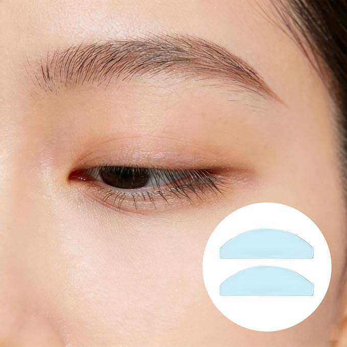 Lash Lift Shields – Washable and Reusable Korean Super Sticky Flat Pads for Eyelash Perm, No.1 Lash Lift Softening Shields for Women Beauty, Pink (2 Pairs Blue)