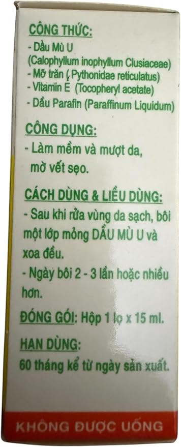 Dau Mu U Mo Tran - Tamanu & Python Fat Lotion 15ml