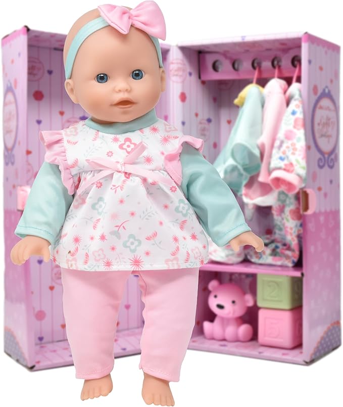 Dolls To Play Soft Body Baby Doll, 14 Inch Doll with Clothes Set and Accessories