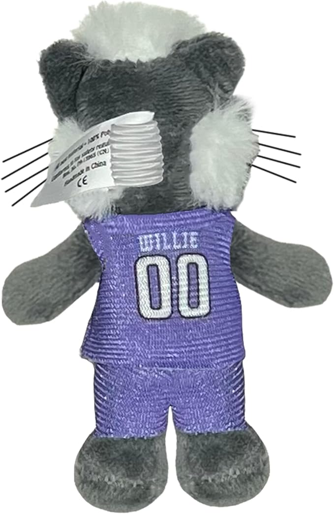 Bobbi-Dobbiez Attachable Plushie Northwestern University Willie Wildcat Mascot – Attaches to Backpacks, Bags, Shoes, Water Bottles, and More