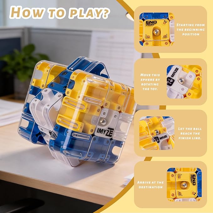 3D Cube Puzzle for Kids Color Matched Game Brain Teaser Game,Educational Learning Toys for Logical Thinking, Family Board Games, Durable Puzzle Cube Gift for Birthday and Holidays