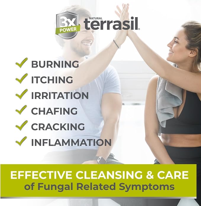 terrasil Antifungal Soap with Clotrimazole| Men & Women| Relieves Yeast Infection, Ringworm, Jock Itch & Athletes Foot Symptoms| Natural, Dermatologist Tested & Hypoallergenic Soap (3-Pack, 75g Each)