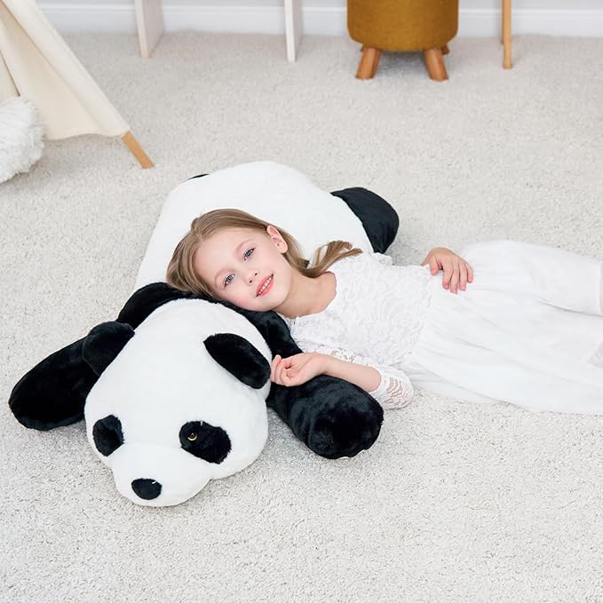 Panda Weighted Stuffed Animals, 1.87lbs Panda Stuffed Animal Cute Weighted Plush Animals Hugging Pillow Toy for Boys Girls Valentine Christmas, 31.4 inch