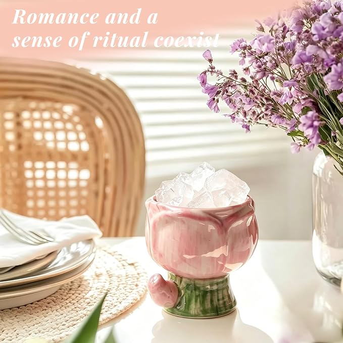 Tulip Crystal Stone Aroma Diffuser,Aromatherapy Diffuser for Home, Bathroom, Office, Home Decor,Perfect for Meditation Reflection Bedroom Decoration (No Essential Oils)