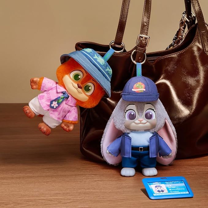 MINISO Disney Zootopia 2 City Residents Series Vinyl Plush Keychain Blind Box, Cute Animal Figure Charm Collectible Surprise Gift for Bag Decor, Random Single Box