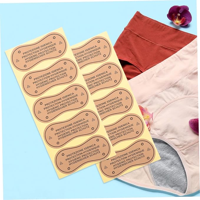 Healeved 100pcs Underwear Liners Stickers for Swimsuits and Soft and Breathable Adhesive Panty Liner Stickers Comfortable and Secure Fit for Women Easy to Apply Skin Friendly