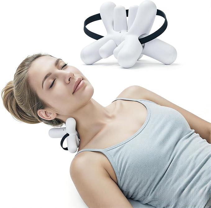 Occipital Release Tool for Neck, Suboccipital Release Tool and Shoulder Trigger Point Massager, Deep Tissue Acupressure Massage Tool for Headache, TMJ and Cervical Tension Relief, Hands-Free Design