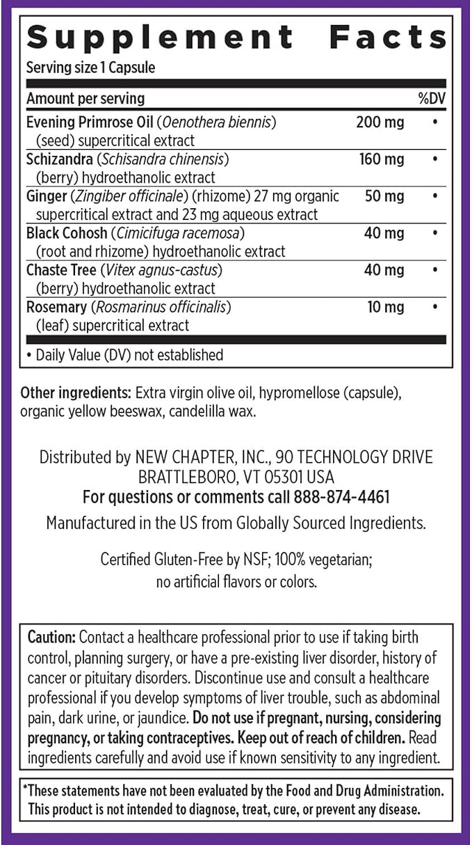 New Chapter Menopause Supplement - Estrotone Herbal Hormone Balance for Women in Perimenopause, with Black Cohosh for Hot Flash Relief & to Reduce Night Sweats + Vitex, No Added Hormones - 60 ct