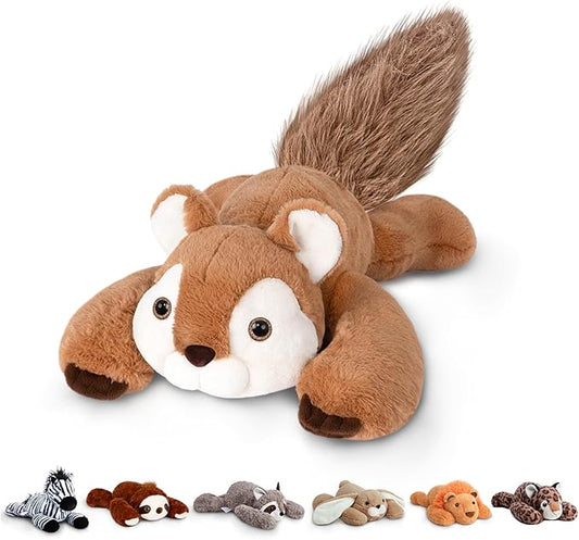 Niuniu Daddy 20" | 3.3 Pound Squirrel Weighted Stuffed Animals for Kids Adults, Large Squirrel Weighted Beads for Body Pillow for Sleeping, Soft Plush Toy for Birthday Christmas Holiday Presents