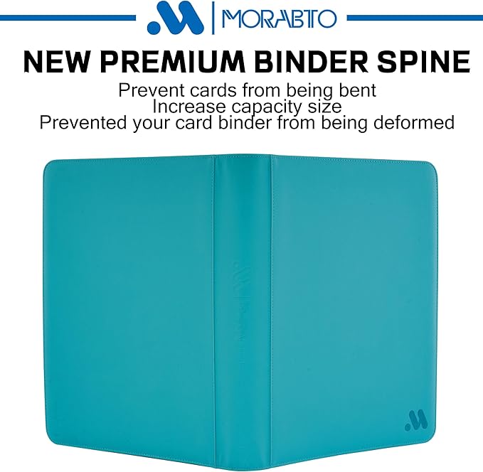 Top Loader Binder, Holds 324 Top Loaders,9 Pocket Top Loader Binders for 3" x 4" Rigid Cards,Top Loader Card Binder for Hard Plastic Top Loaders -Turquoise