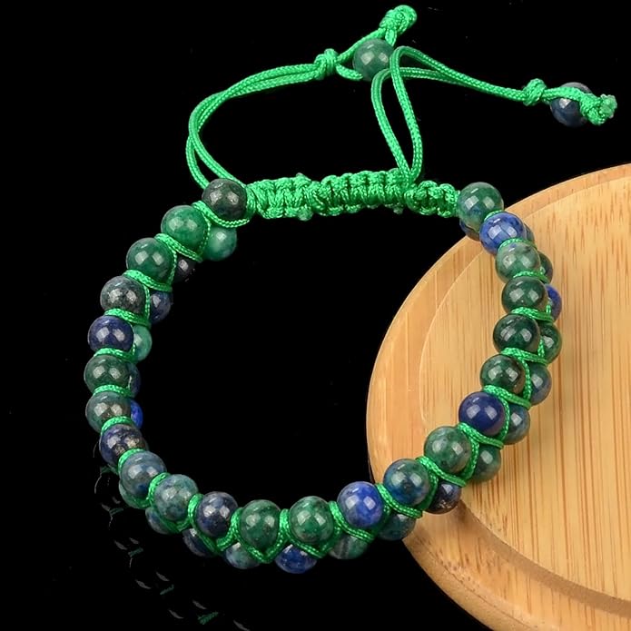 MASSIVE BEADS Double Layer Natural Chakra Healing Power Crystals Macrame Bracelet Yoga Stone Beads Gemstone Meditation Relax Anxiety Bangle for Unisex Women Men