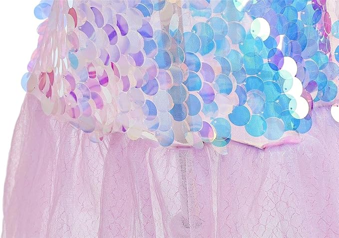 Dressy Daisy Little Toddler Girls Princess Mermaid Fancy Dress with Accessories Birthday Halloween Costume Size 3T to 10