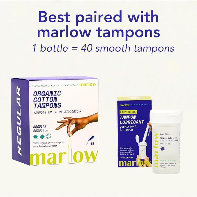 Marlow | Tampon Lubricant | Makes Tampon Insertion Easy | pH Balanced