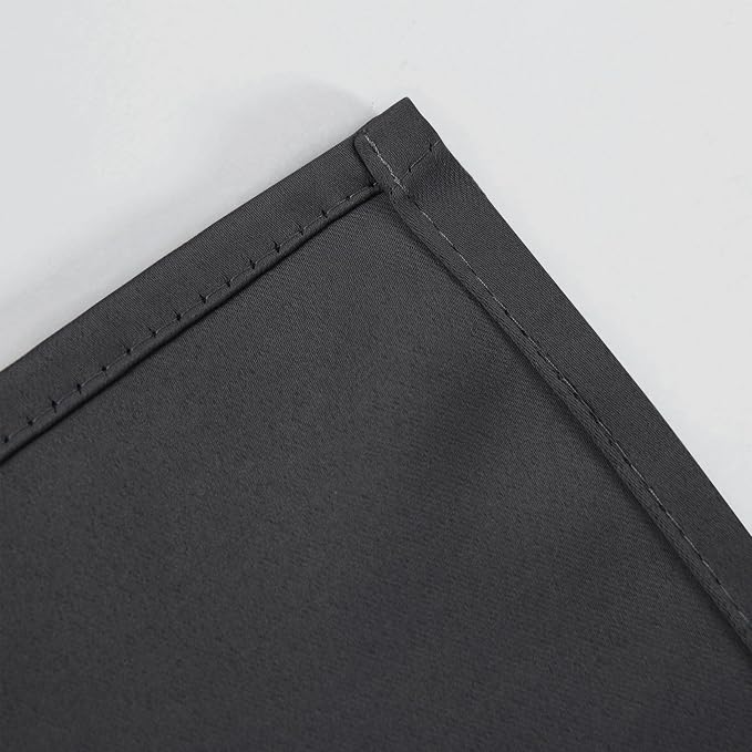 LEMOMO Dark Grey Blackout Curtains 34 x 63 Inch Length/Set of 2 Curtain Panels/Thermal Insulated Room Darkening Blackout Curtains for Bedroom