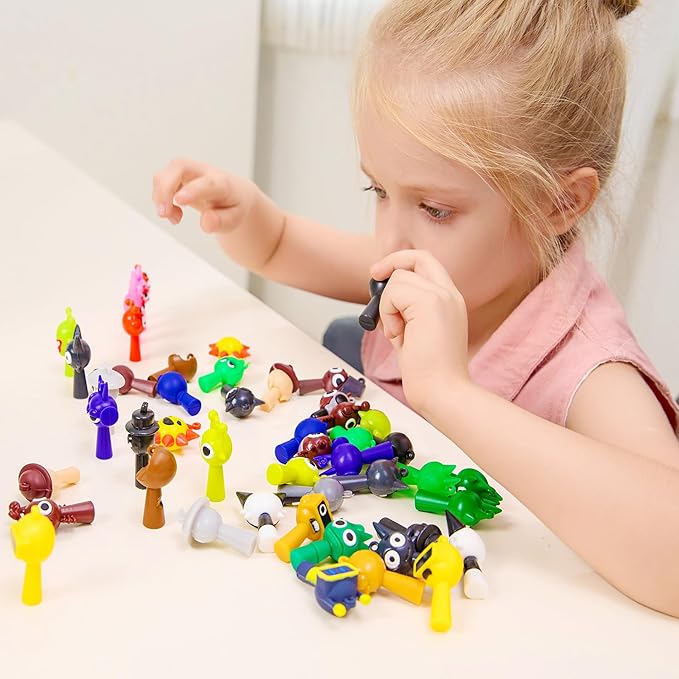 JDF® Sprunky Action Figures Mystery Box, Sprunky Mystery Box, 24PCS Sprunky Toys, Sprunky Figures, Office Room Figurine Decor, Colorful Mystery Animal Action Figurines Set Kids Adults Birthday Party