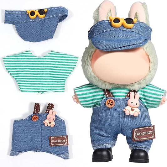 AICase for 17cm Doll Clothes/Outfit,Clothing Set for 17cm Doll,3 Piece Set Hat Clothing,Boys and Girls Stylish Adorable Clothes Accessories_05