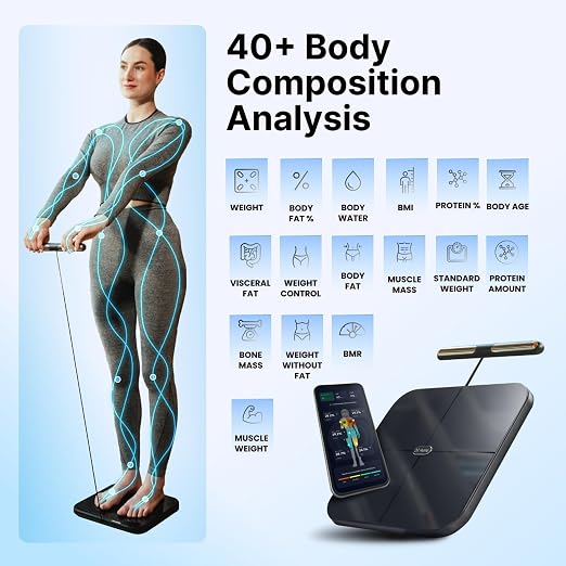 Hume Health - The Body Pod - Home Body Analyzer and Free Bluetooth App - 45+ Key Health Metrics - Accurate Personalized Data - Body Composition Scale - Smart Scale for Body Weight - HSA & FSA Eligible