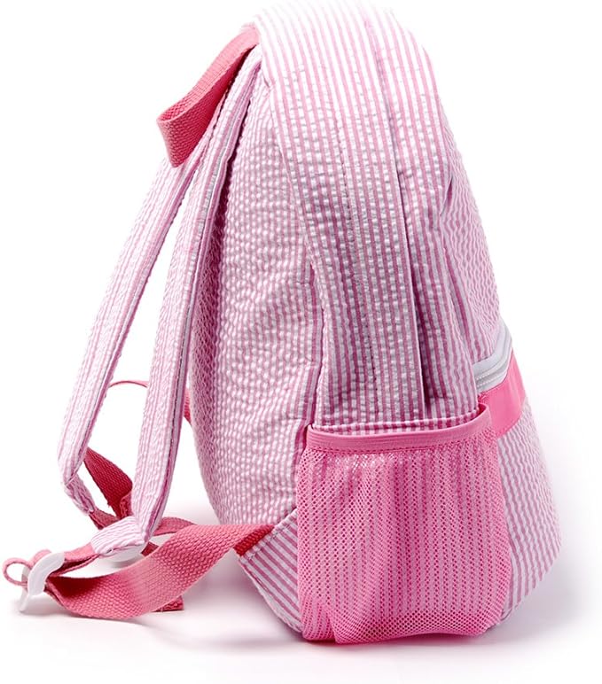 Toddler Backpack, Seersucker Preppy Backpack, Classic Cute Kids School Bookbag Preschool Kindergarten Children Bag
