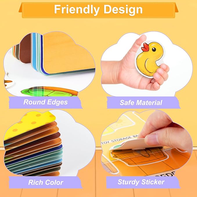 Reusable Sticker Books for Toddlers 2-4 Years Pre-Assembled, Home Scenes Educational Toys, Montessori Inspired, Easy Travel, Reusable Sticker, Toy for 2-3 Year Old Girls Boys