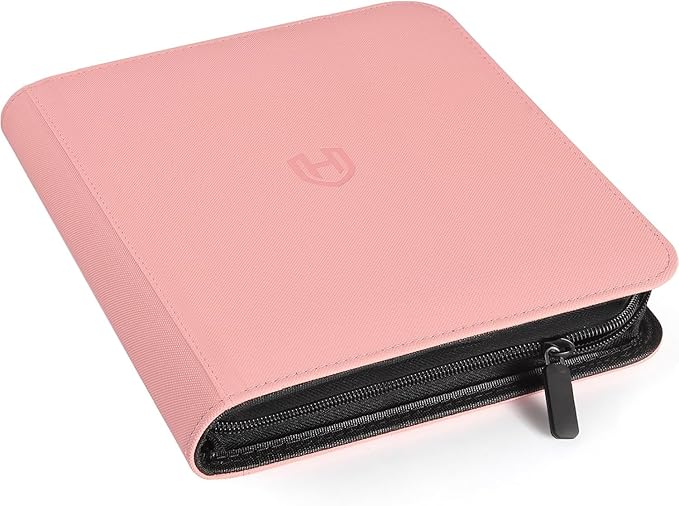 Card Binder 9 Pocket with Zipper, 648 Pockets Trading Card Holder Book, Premium PU Cover Zip Folder Binder, Side Loading Carrying Case Binder Album for TCG, MTG, Sports Cards, Game Cards
