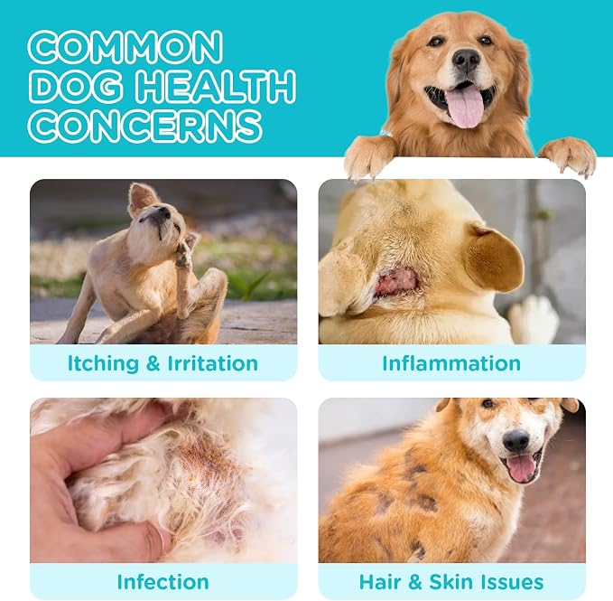 2pack Natural Yeast Infection Treatment for Dogs,Dog Ear Infection Treatment,Itchy Ear,Skin&Allergy Symptoms Relief-Reduces Inflammation&Relieves Irritation,Dog Supplement Drops with Probiotics