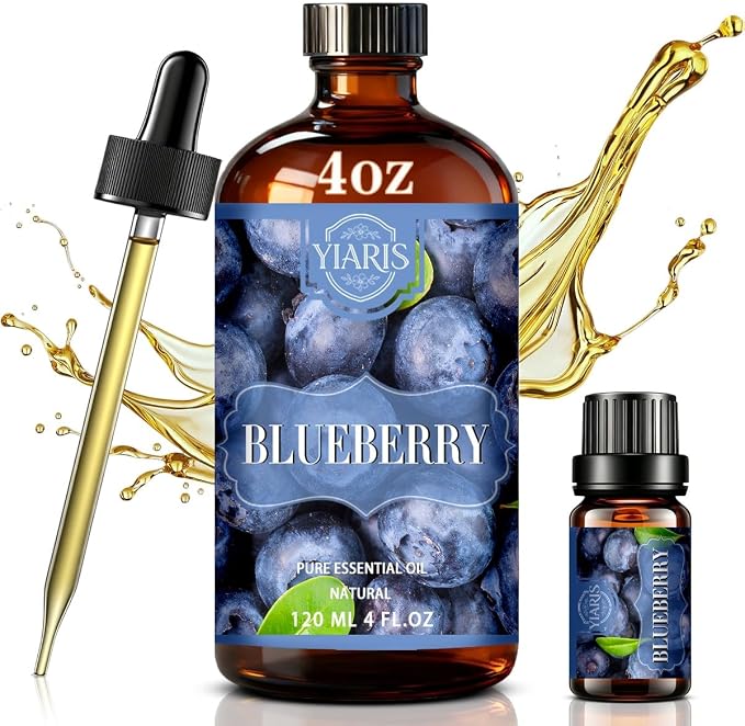 Blueberry Essential Oil 4oz for Diffuser & Home Scent | Sweet blueberry scent for diffuser, aromatherapy, spa, candle making, soap crafting, DIY projects